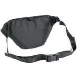 The Tatonka Small Funny Bag by Tatonka features a black design with an adjustable hip belt and a plastic buckle closure, making it the perfect smart hip bag for effortless organization on the go.