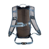 The Tatonka Active Pack 10 features a mesh back panel, adjustable shoulder, chest, and waist straps, along with multiple buckles.