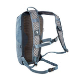 The Tatonka Active Pack 10 by Tatonka is a blue backpack featuring a padded mesh back, adjustable shoulder straps, and multiple buckles.