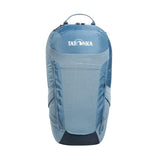 The Tatonka Active Pack 10 is a blue backpack with two side pockets, a top handle, and a zippered main compartment.