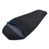 A Sea To Summit Trailhead ATH2 Sleeping Bag in black and blue, with WaveLoft construction, anti-snag zipper, and a partially open hood, is shown on a plain white background.