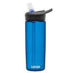 Blue Camelbak Eddy+ water bottle with leak-proof flip straw lid.