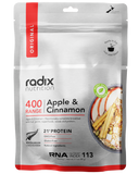 A package of Radix Original 400kCal Breakfasts, advertising 400 calories, 21 grams of protein, and being gluten-free for athletes and an active lifestyle.