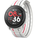 The Coros Pace 3 GPS Sport Watch by Coros, featuring advanced technology and turn-by-turn navigation, displays the time as 08:36 on Tuesday, August 29. With a sleek white design accentuated by red and black details, it shows an 89% battery life, 8034 steps taken, heart rate of 108 BPM, and an altitude of 800 meters.