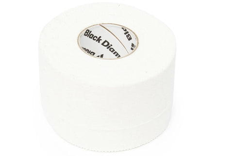 A roll of white toilet paper on a white background with the label "Black Diamond Split Tape Roll by Black Diamond" visible in the center.
