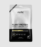 The Radix Plant Protein DIAAS Complex 1.30 Single Serve in vanilla provides a post-workout recovery drink with 25g of protein. This plant-based protein powder is gluten-free, non-GMO, and engineered for muscle support, offering bioavailability superior to that of pure pea protein isolate.