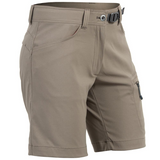 Mont Men's khaki hiking nylon shorts with belt and side pockets.
