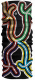 A close up of a Headsox Australian Indigenous Art scarf.