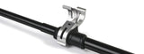 Bicycle quick-release seatpost clamp on a G.P.W.C. Base Camp QL Deluxe Walking Poles seat tube by Vipole.