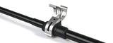 A close-up of the Absolute Outdoors G.P.W.C. Base Camp QL Deluxe Walking Pole with a silver Quicklock and Twistlock clamp, perfect for hiking challenging trails like the Grampians Peaks.