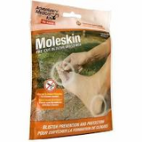 A package of Adventure Medical Kits Moleskin for blister prevention on feet.