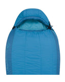 A versatile women's sleeping bag featuring a blue, hooded design with THERMOLITE® insulation and side zipper, offering adjustable ventilation for ultimate comfort is the Sea to Summit Venture VTII Sleeping Bag by Sea to Summit.