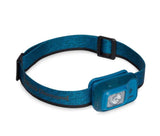 The Black Diamond Astro 300 Rechargeable Headlamp is a blue and black model featuring an adjustable strap and a powerful 300 lumens LED light.