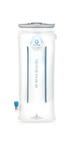 A Hydrapak Contour 3L Bladder with a blue Hydrapak lid.