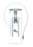 An innovative hydration pack with a Hydrapak Contour 3L Bladder reservoir and Shape-Loc baffles, featuring a hose attached to it.