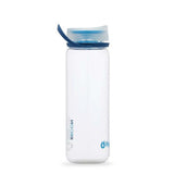 A Hydrapak Recon 750ml Bottle by Hydrapak with a blue flip-top lid and a loop handle.