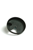 Black drink lid for a Nalgene bottle, featuring a circular shape with a triangular opening for drinking, perfect for wide-mouth bottles. The Nalgene Easy Sipper by Nalgene ensures an optimal drinking experience.