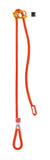 A Petzl Connect Adjust with a hook attached to it, featuring a rope adjuster and an adjustable arm.