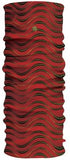 A red and black striped fabric inspired by Headsox Australian Indigenous Art.