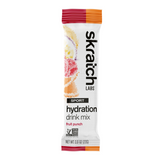 Package of Skratch Labs Sport Hydration Mix single serve with electrolytes, fruit punch flavor.