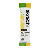 A Skratch Labs Sport Hydration Mix single serve packet with electrolytes in lemon & lime flavor.