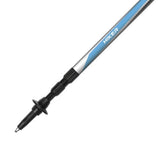 Close-up of a blue and silver Absolute Outdoors Hiker hiking pole on a white background.