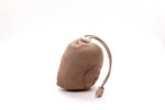 A small eco-friendly Grimpi Coloured Chalk Sock 100g pouch with a drawstring closure on a white background by Absolute Outdoors.