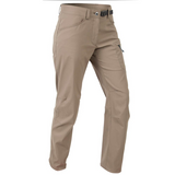 Comfortable Mont Women's Mojo Stretch Long Pants with belt on a white background.