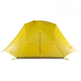 Yellow Mont Moondance 2 Tent isolated on a white background.