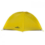 Mont Moondance 2 Tent: Yellow two-person dome tent isolated on white background.