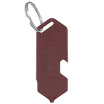The Gerber Shard DT is a maroon multi-tool with a bottle opener, flat pry edge, and keyring, shown against a white background.