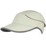 A white Sunday Afternoons Sun Guide Cap with a grey trim, offering UPF50+ protection.