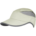 A Sunday Afternoons Sun Guide Cap in beige with grey trim, offering sun protection.