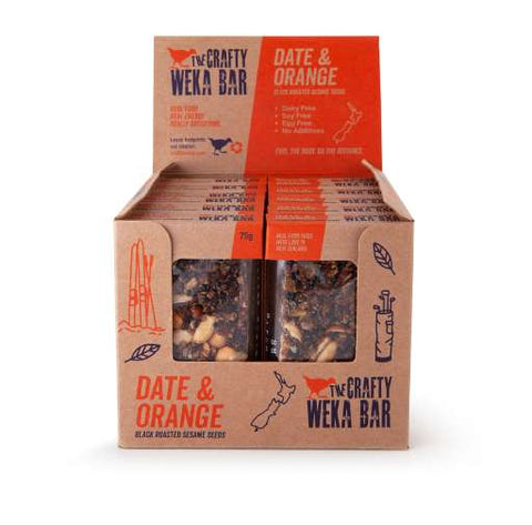 A Crafty Weka Bar Box of 12 Bars, with visible bars and Crafty Weka branding on the packaging.