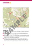 A topographic map with contour lines, arrows, and circles is shown, with text explaining how to identify uphill using traditional navigation skills. Page 32 from "How to Navigate (3rd edition)" by Caro Ryan appears at the bottom.