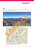 The top photo from Caro Ryan’s "How to Navigate (3rd edition)" shows a mountain ridge. The map below highlights this ridge line—ideal for map and compass navigation, as explained by Caro Ryan for bush navigation in Australia.