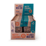 The Crafty Weka Bar Box of 12 Bars by Crafty Weka features gluten free, individually wrapped snacks in a display box—ideal for stocking up and enjoying any time.