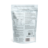 The back of the Chief Grass-fed Collagen Protein Powder 450g package by Absolute Outdoors shows nutritional info, ingredients, and usage instructions. It emphasizes features such as Australian grass-fed collagen, no artificial sweeteners, non-GMO, and gluten-free.