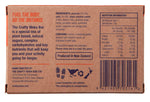 A Crafty Weka Bar 75g cardboard box with a label on it, containing sustained energy and outdoor snacks.