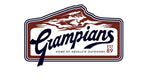 Logo featuring a mountain silhouette with the text "Grampians Frontier Logo home of absolute outdoors est 89" in a stylized font, all enclosed in a badge-shaped outline, is the Grampians Frontier Logo Woven Patches by Absolute Outdoors.