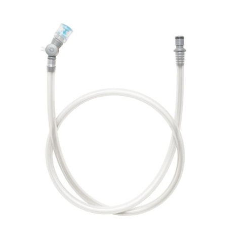 The HydraPak Hydraflex Tube Kit is a flexible white hose with blue-tipped, high-flow Blaster bite valves and connectors on each end, all designed to be BPA and PVC free.