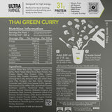 Packaging of Radix Ultra 800kCal Meals with nutritional information and ingredients list. Highlights include 31g protein per serve, gluten-free, plant-based, and the preparation instructions. Radix meals are perfect for those seeking increased energy for vigorous activities.