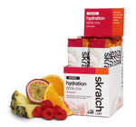 Skratch Labs Sport Hydration Drink Mix Single Serving 20-Pack in fruit punch flavor—perfect for electrolyte replacement during tough workouts, with convenient individual packets from Skratch Labs.