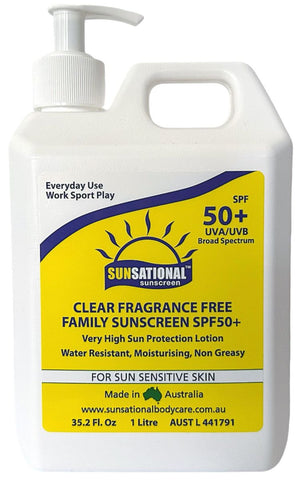 Sunsational 1 Litre Pump Bulk Sunscreen, SPF Tub