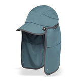 The Sunday Afternoons Sun Guide Cap is a blue and gray hat with a brim that offers UPF50+ protection.