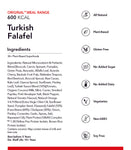 The nutrient values of ready-made Radix Original 600kCal Meals falafel.