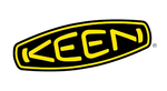 The Absolute Outdoors Keen WK400 features the KEEN logo in yellow text and border on a black oval background, highlighting KEEN.CURVE technology for high-traction grip in this latest men's walking shoe.