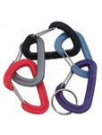 Four different colored Black Diamond Jivewire Large Accessory Carabiners on a white background.