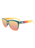 A pair of Knockaround Premium Sport Sunglasses with mirrored lenses from the Knockaround sport collection.