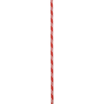 The Edelrid PES Accessory Cord PER METRE, shown in red and white stripes against a white background, highlights the quality design of Edelrid.